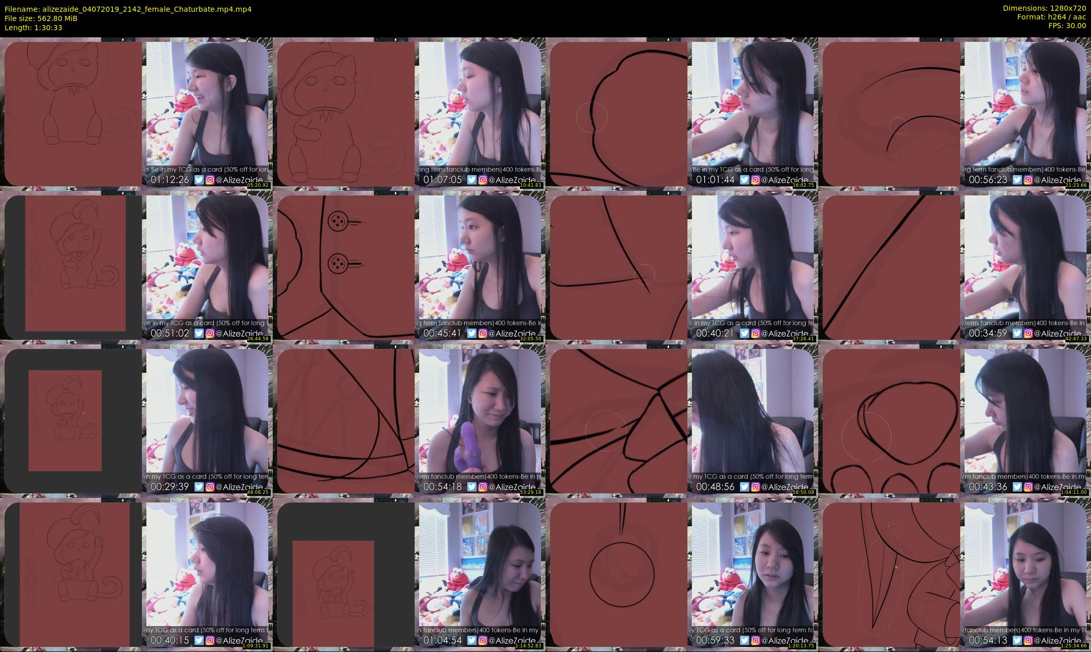 alizezaide — 91 minute Chaturbate female cam show recording, 720p, Jul 4, 2019