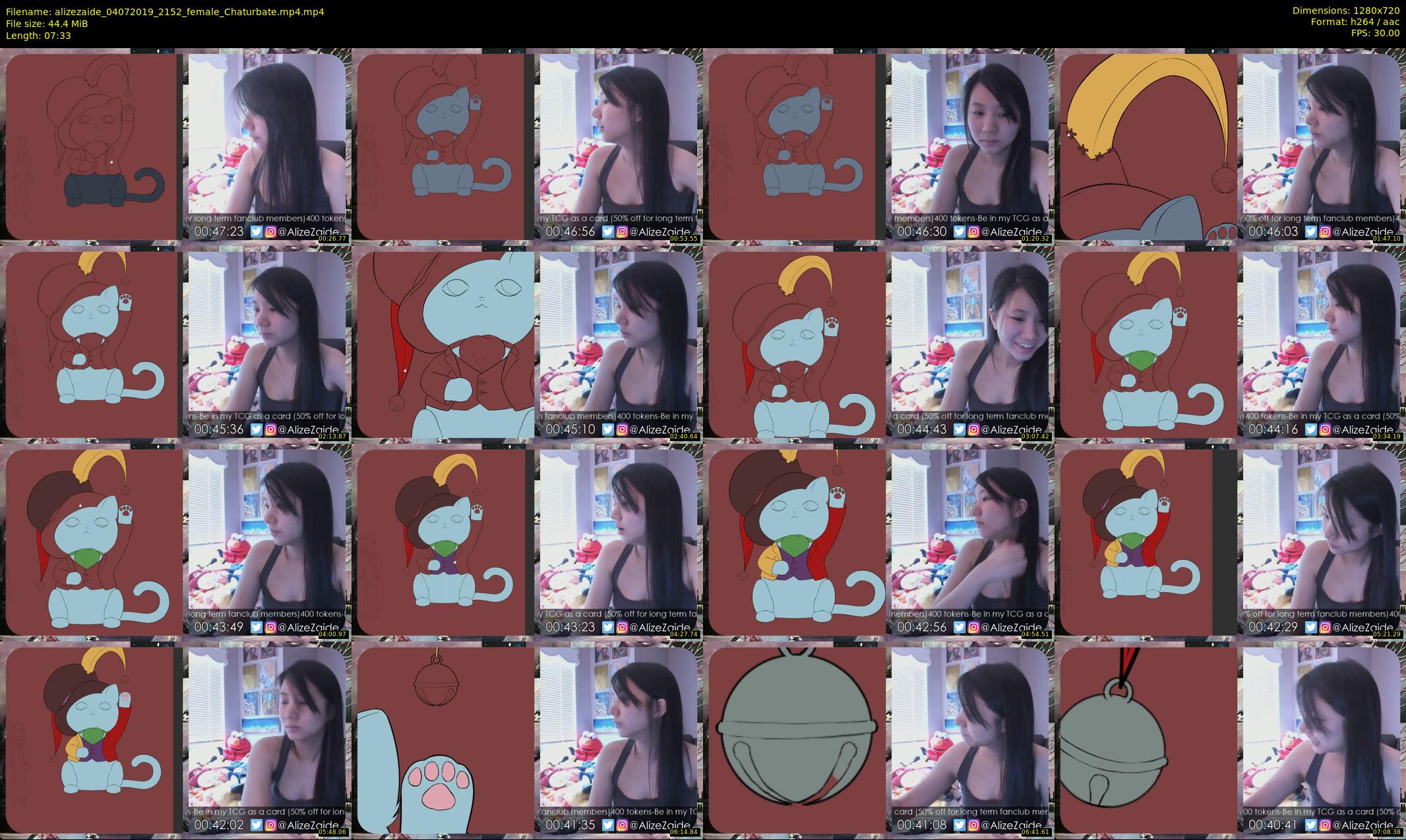 alizezaide — 8 minute Chaturbate female cam show recording, 720p, Jul 4, 2019