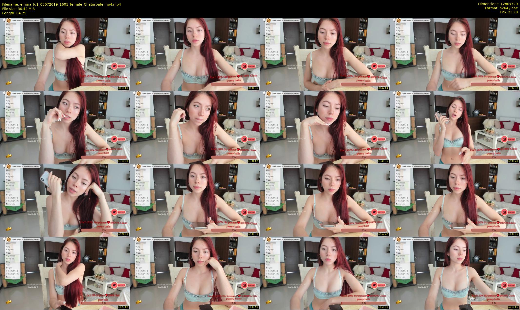 emma_lu1 — 5 minute Chaturbate female cam show recording, 720p, Jul 5, 2019