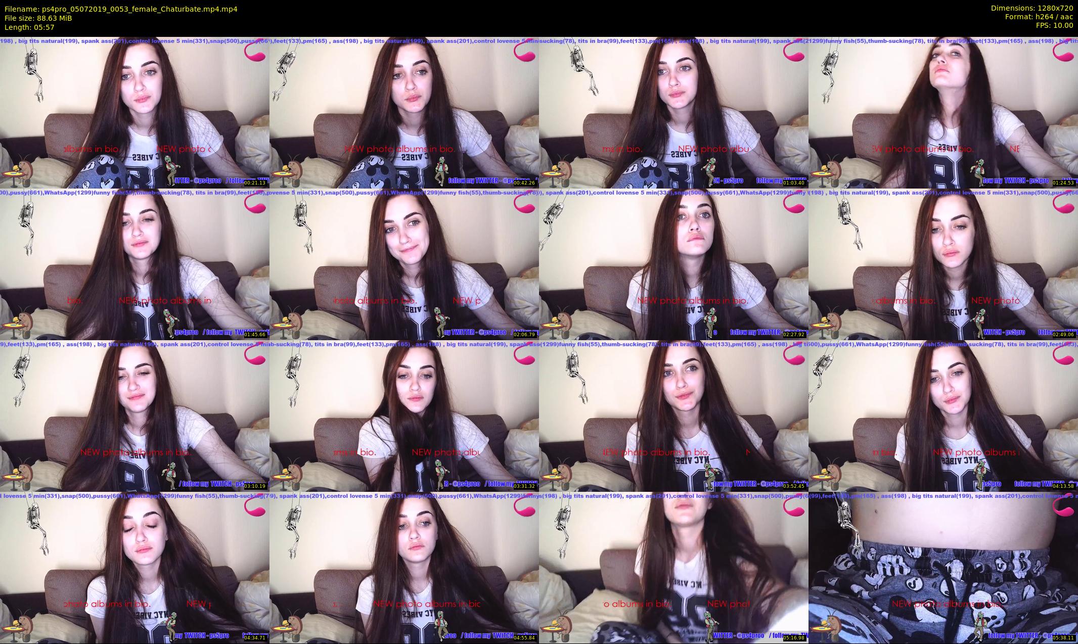 ps4pro — 6 minute Chaturbate female cam show recording, 720p, Jul 5, 2019