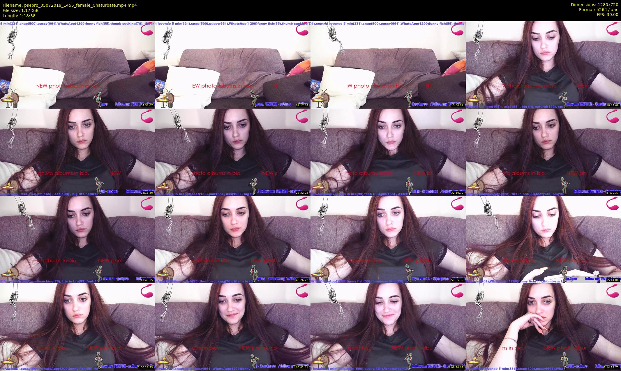 ps4pro — 79 minute Chaturbate female cam show recording, 720p, Jul 5, 2019
