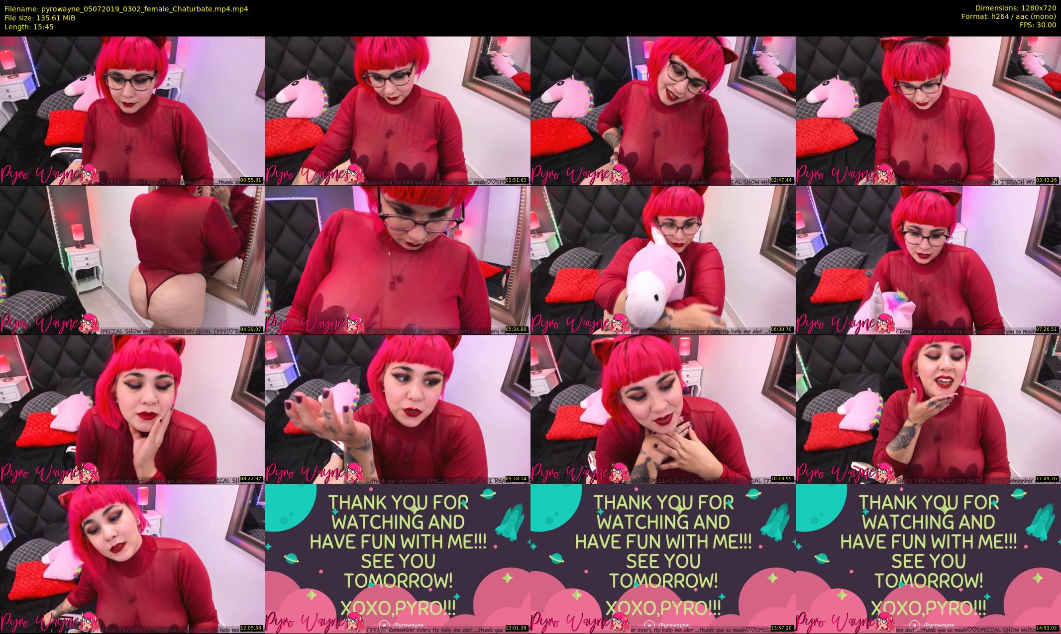pyrowayne — 16 minute Chaturbate female cam show recording, 720p, Jul 5, 2019