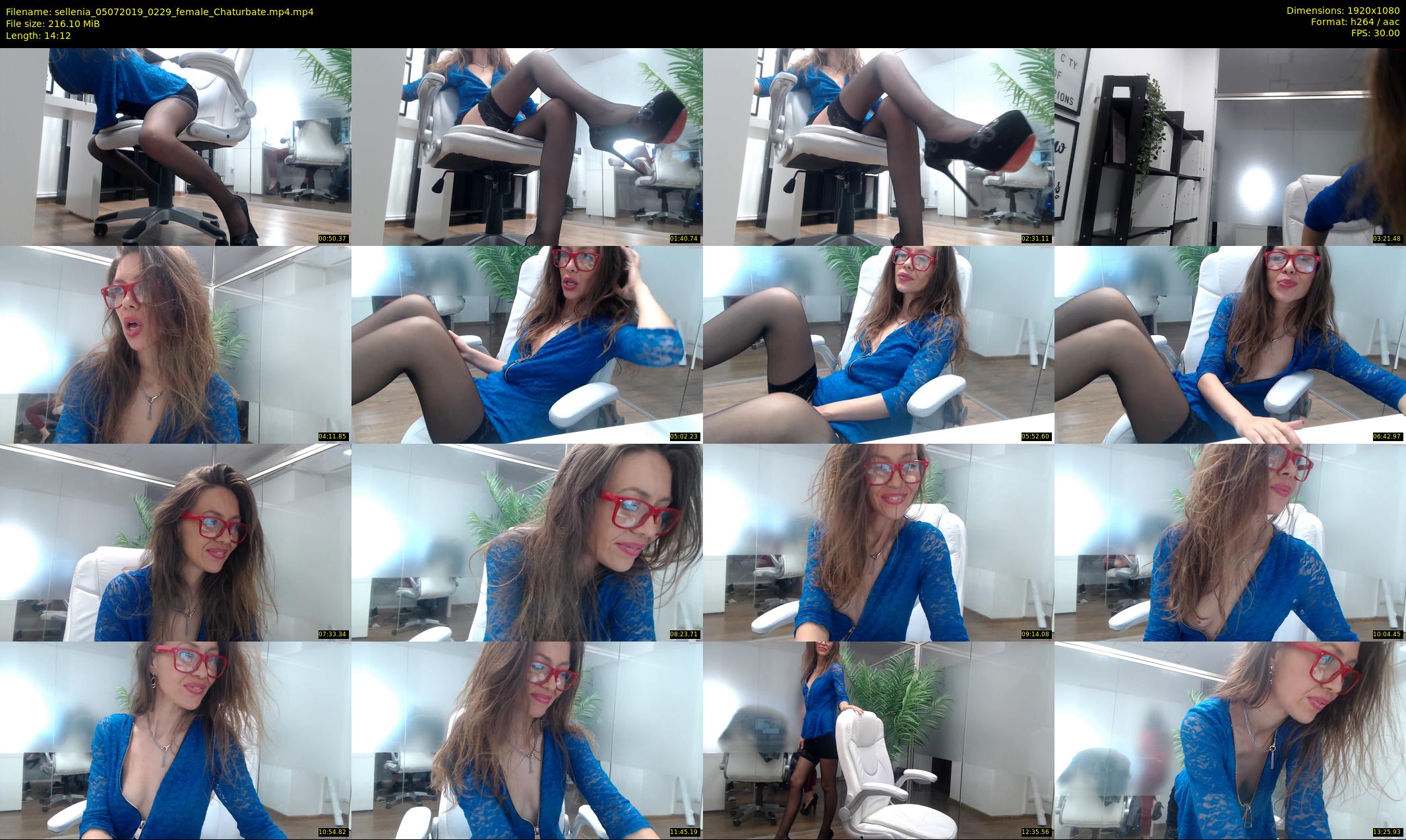 sellenia — 15 minute Chaturbate female cam show recording, 1080p, Jul 5, 2019