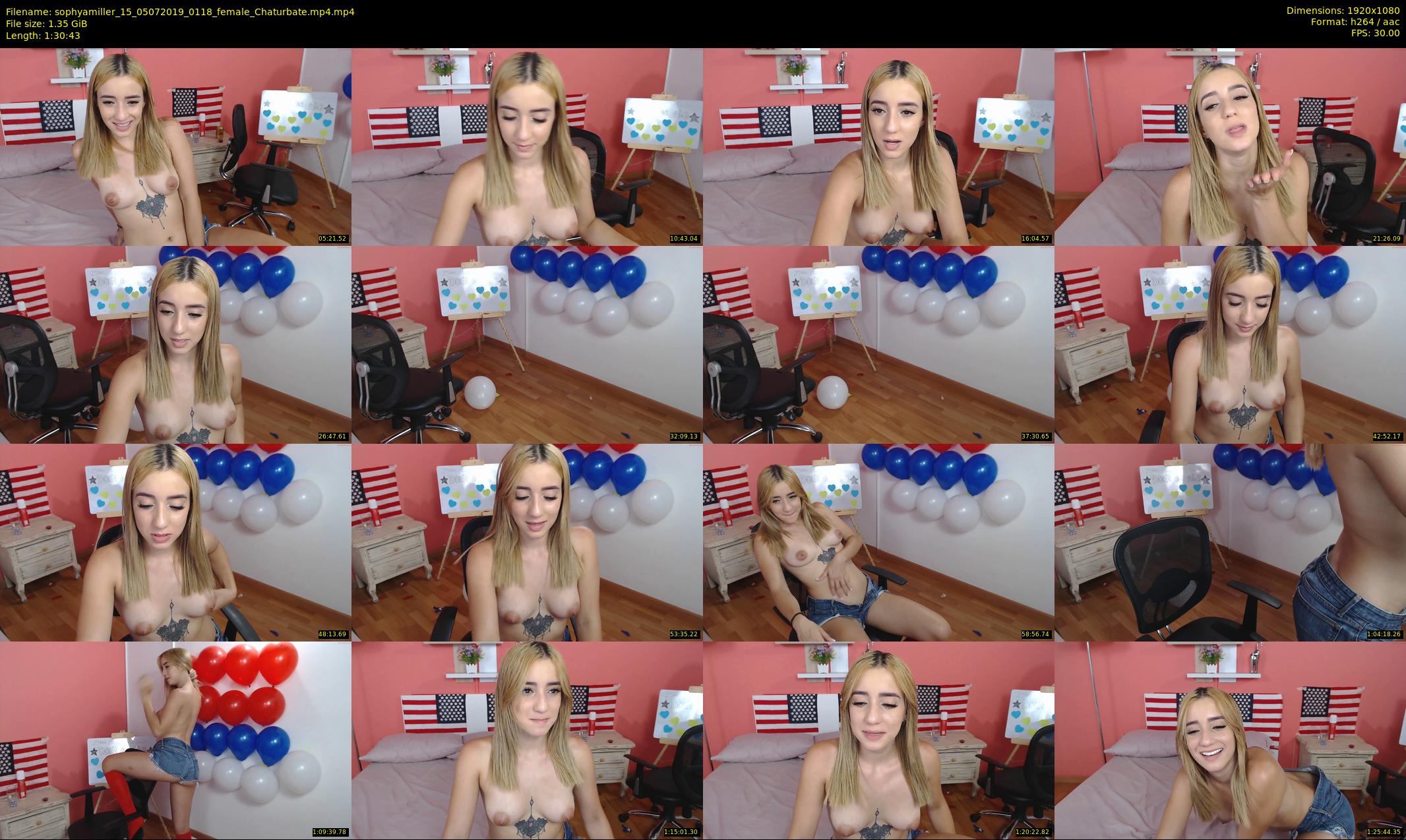 sophyamiller_15 — 91 minute Chaturbate female cam show recording, 1080p, Jul 5, 2019