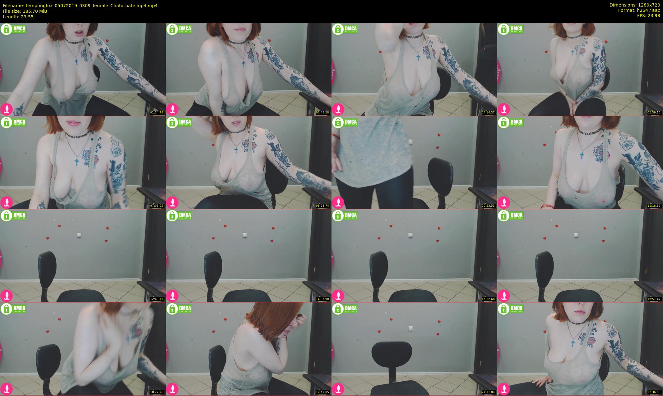 temptingfox — 24 minute Chaturbate female cam show recording, 720p, Jul 5, 2019
