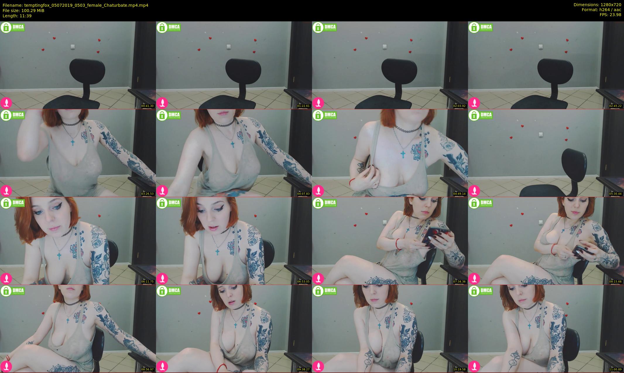 temptingfox — 12 minute Chaturbate female cam show recording, 720p, Jul 5, 2019