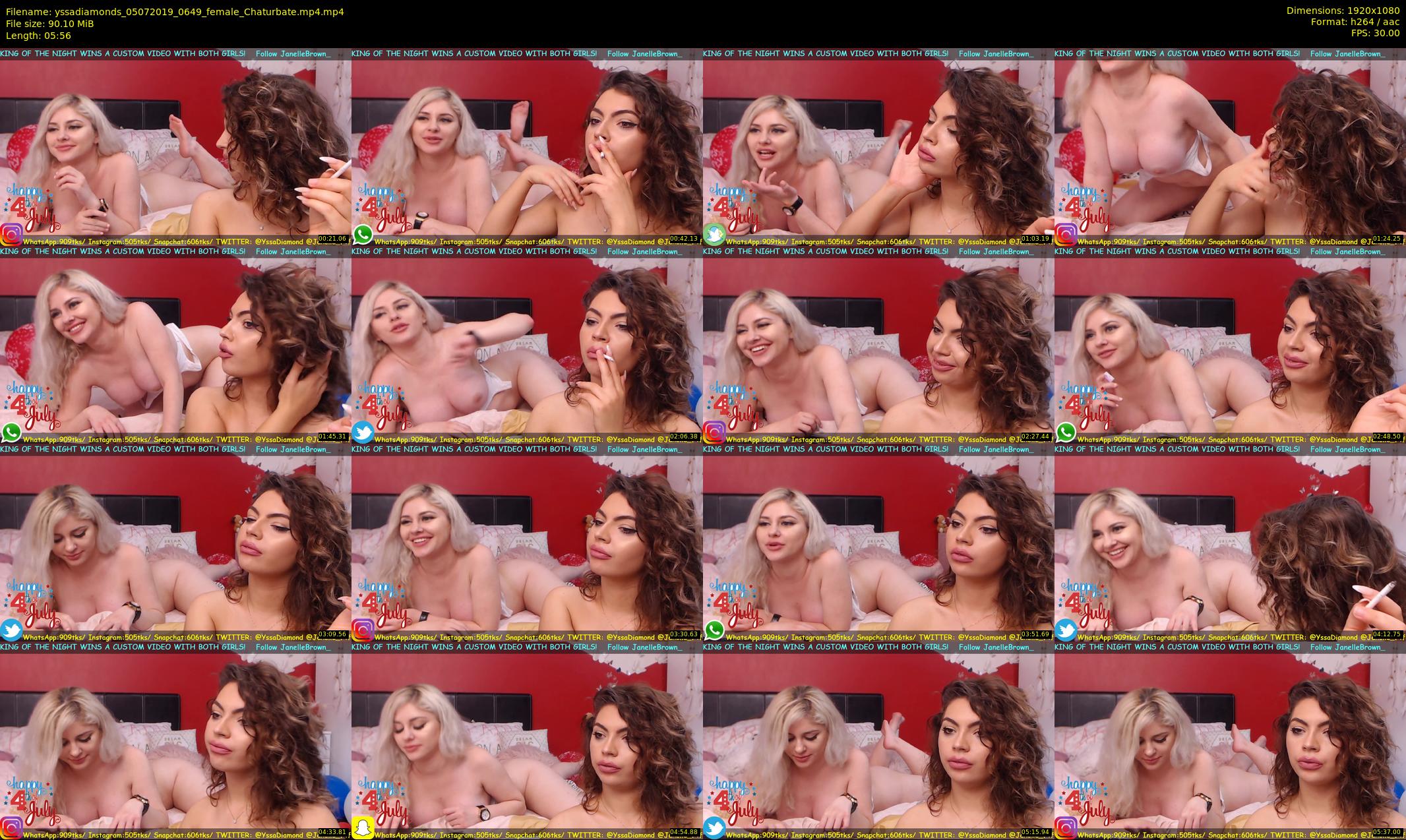 yssadiamonds — 6 minute Chaturbate female cam show recording, 1080p, Jul 5, 2019