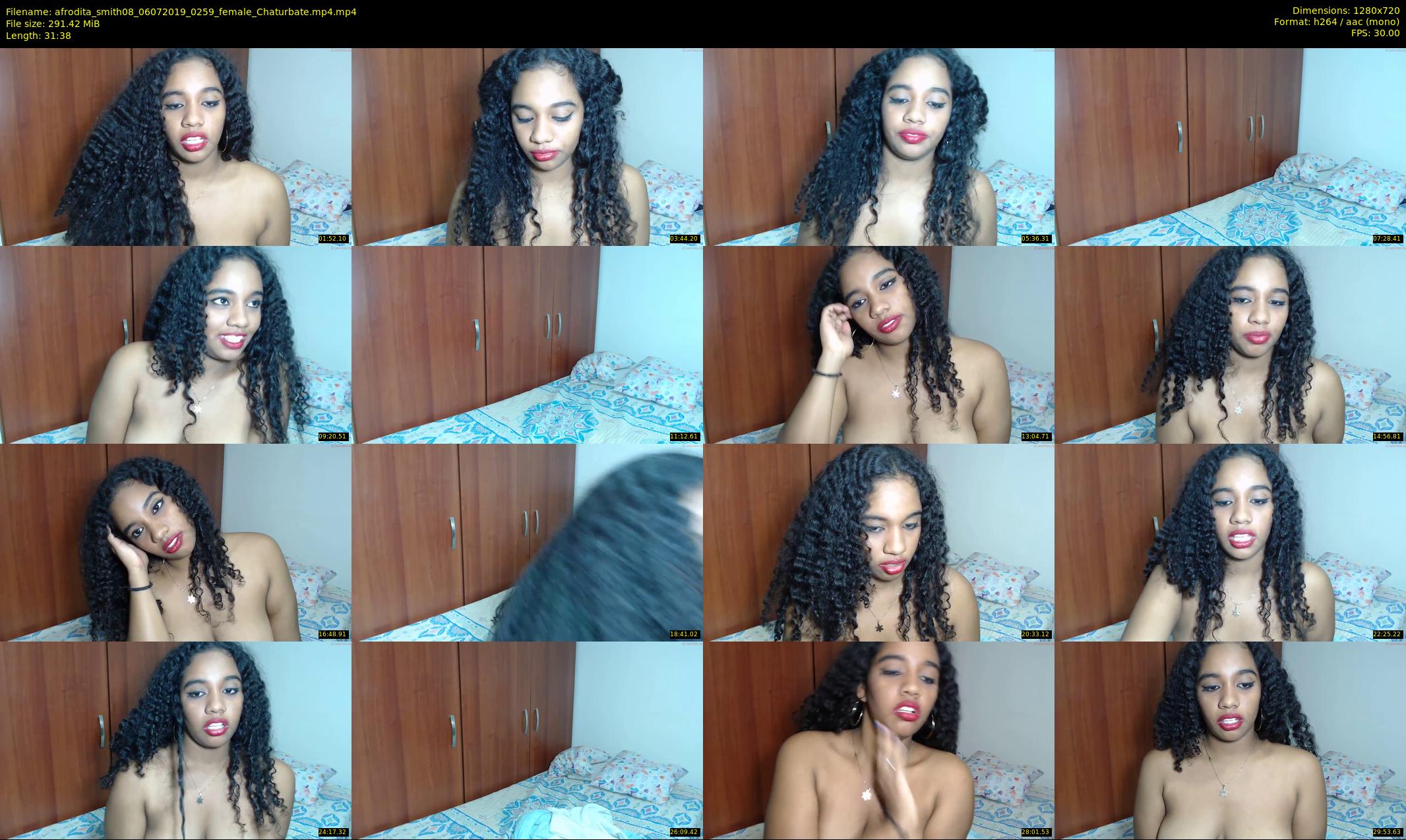 afrodita_smith08 — 32 minute Chaturbate female cam show recording, 720p, Jul 6, 2019