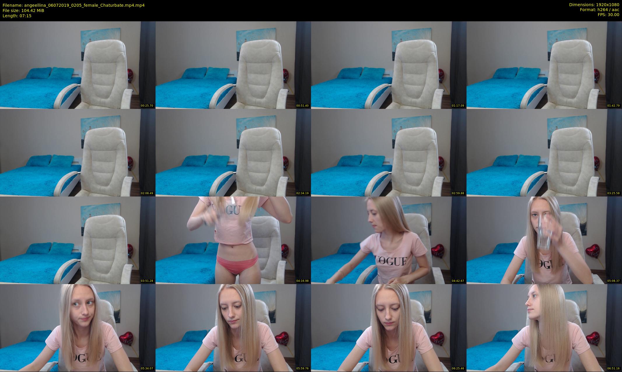 angeellina — 8 minute Chaturbate female cam show recording, 1080p, Jul 6, 2019