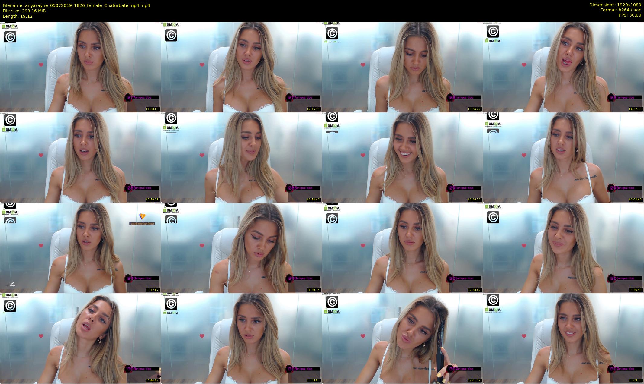 anyarayne — 20 minute Chaturbate female cam show recording, 1080p, Jul 5, 2019