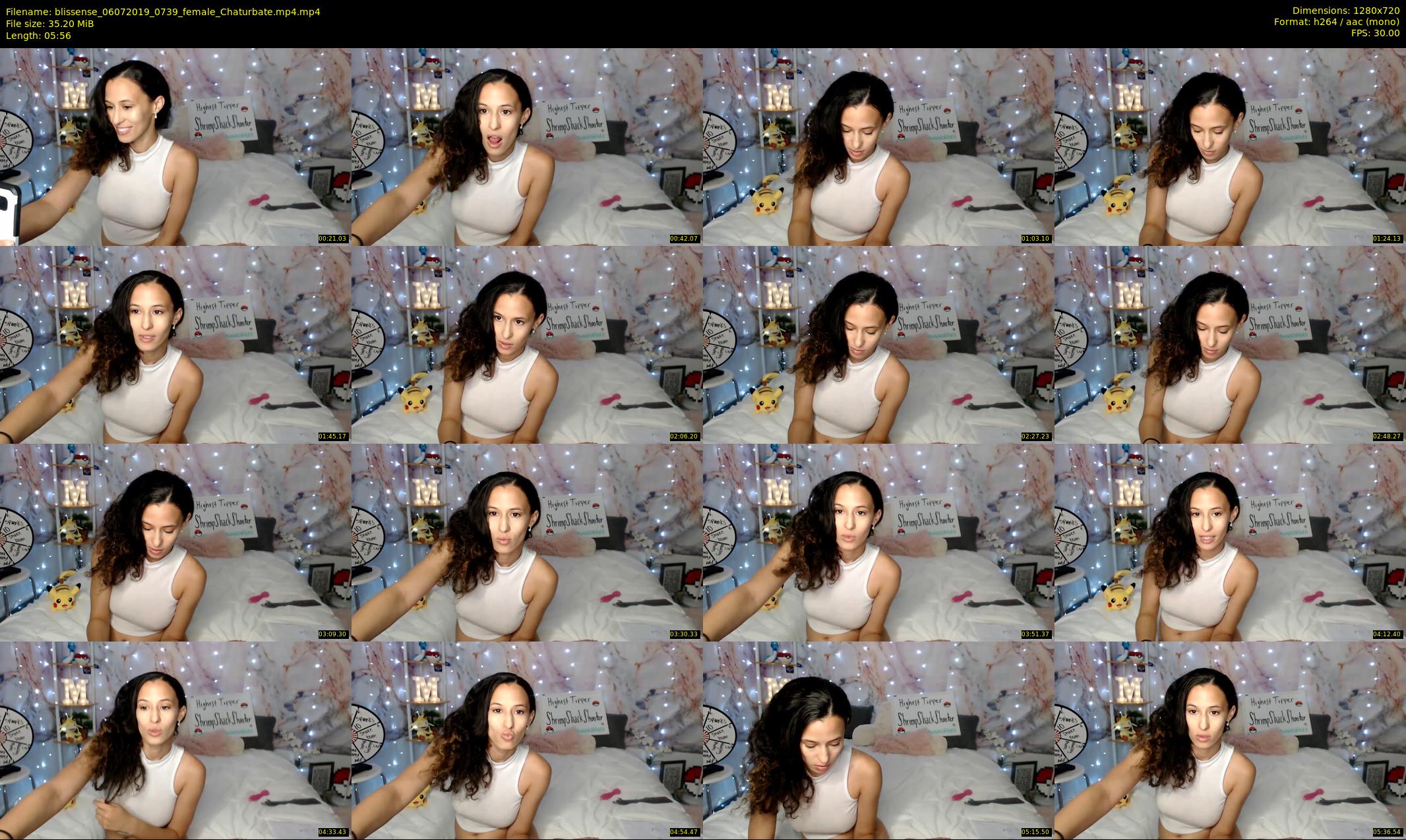 blissense — 6 minute Chaturbate female cam show recording, 720p, Jul 6, 2019