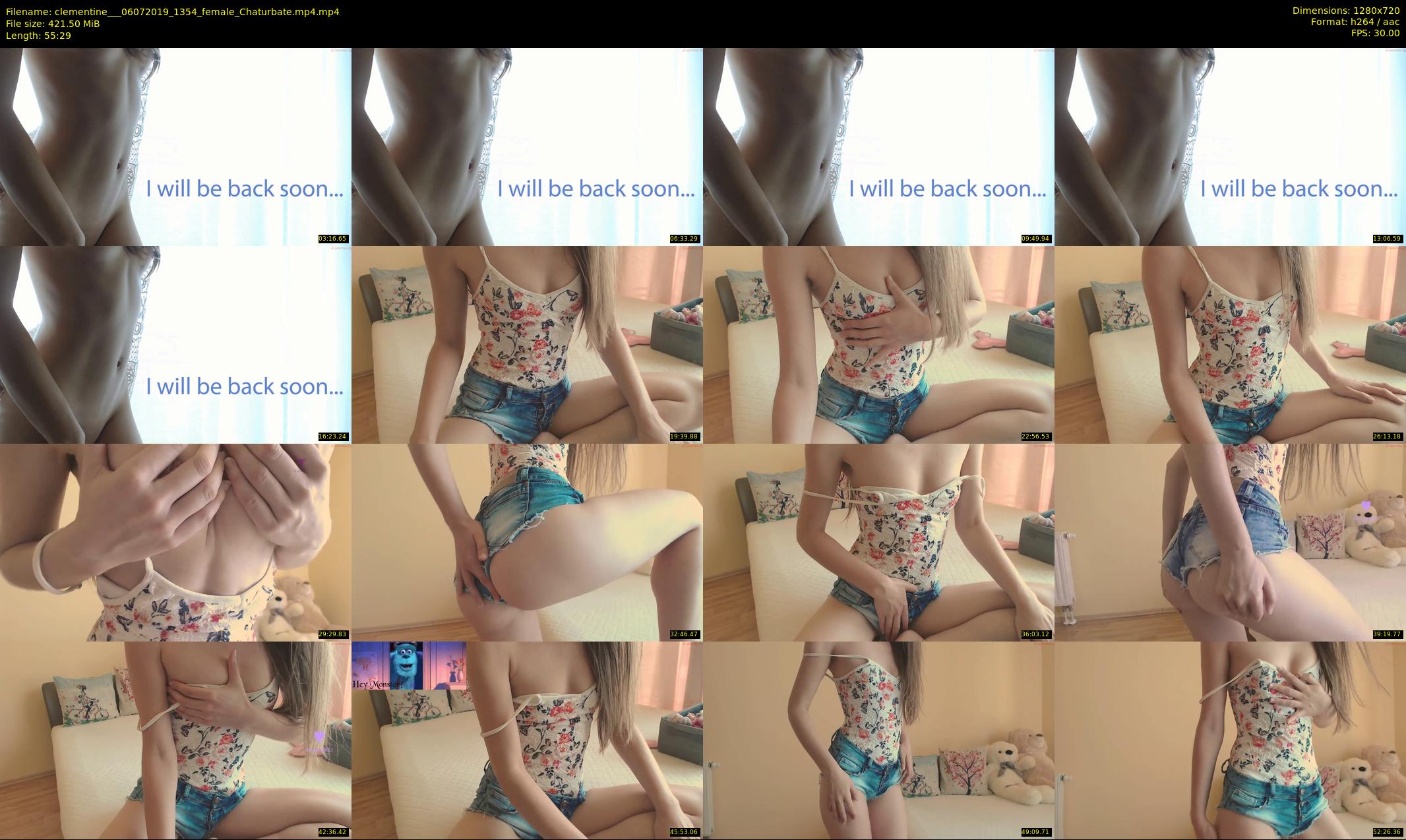 clementine__ — 56 minute Chaturbate female cam show recording, 720p, Jul 6, 2019