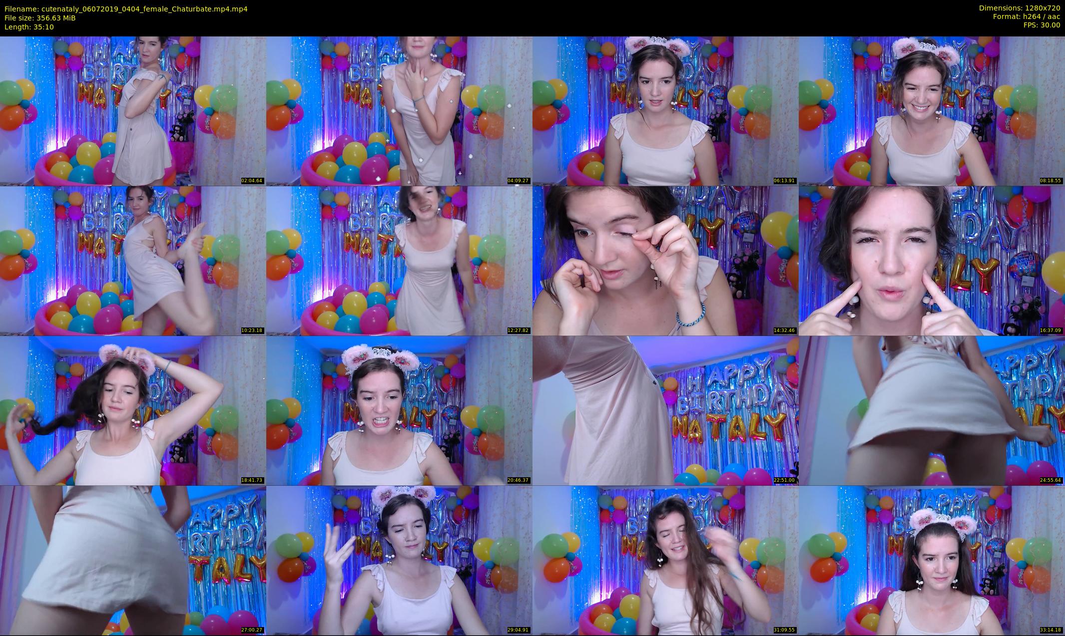 cutenataly — 36 minute Chaturbate female cam show recording, 720p, Jul 6, 2019