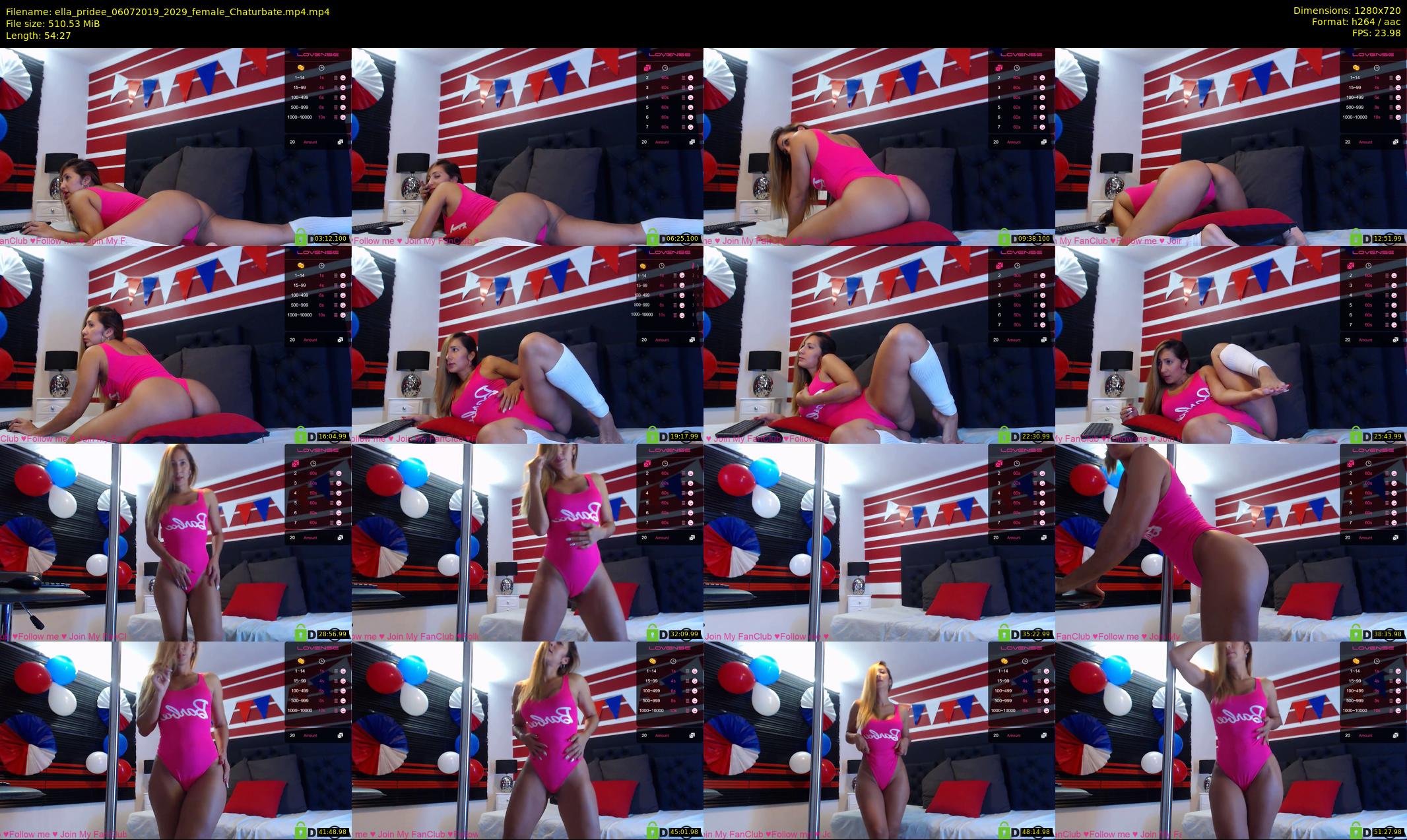 ella_pridee — 55 minute Chaturbate female cam show recording, 720p, Jul 6, 2019