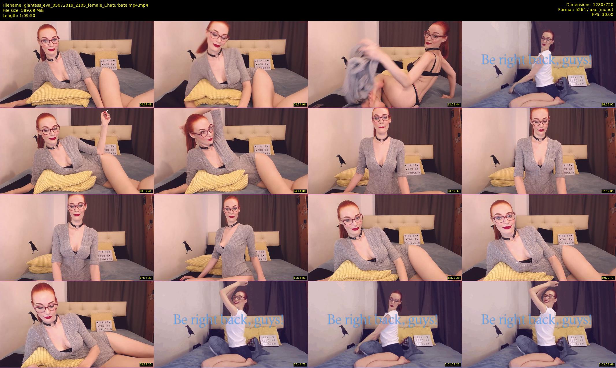giantess_eva — 70 minute Chaturbate female cam show recording, 720p, Jul 5, 2019