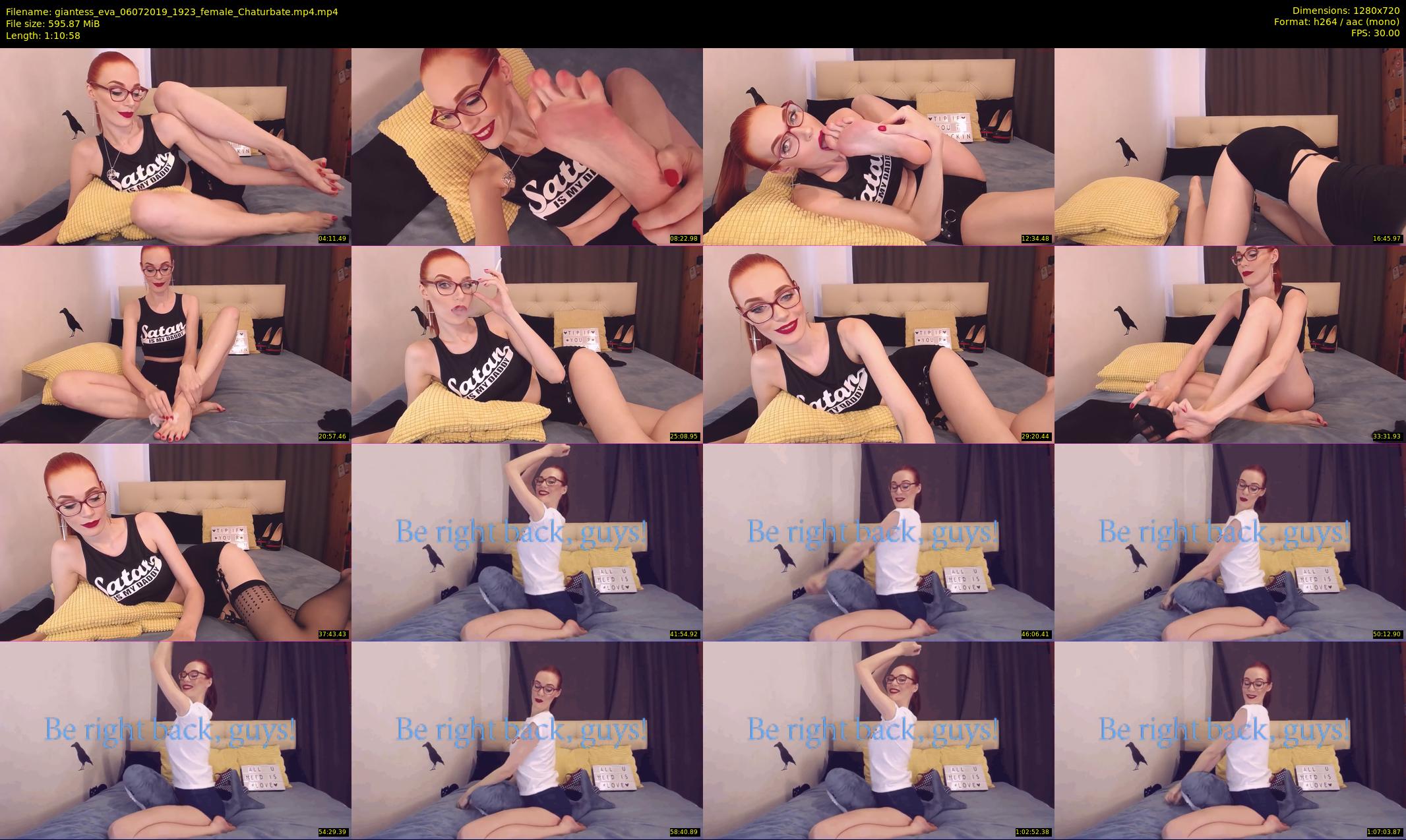 giantess_eva — 71 minute Chaturbate female cam show recording, 720p, Jul 6, 2019
