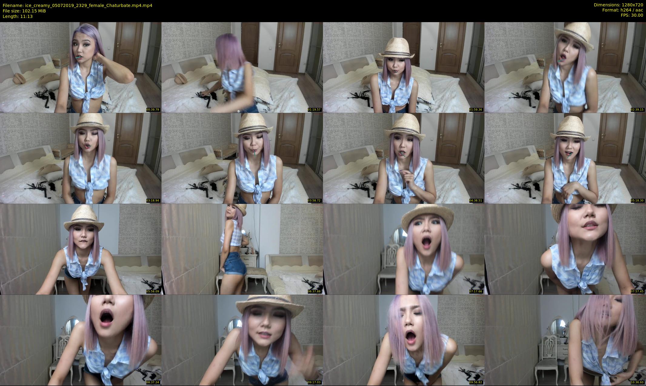ice_creamy — 12 minute Chaturbate female cam show recording, 720p, Jul 5, 2019
