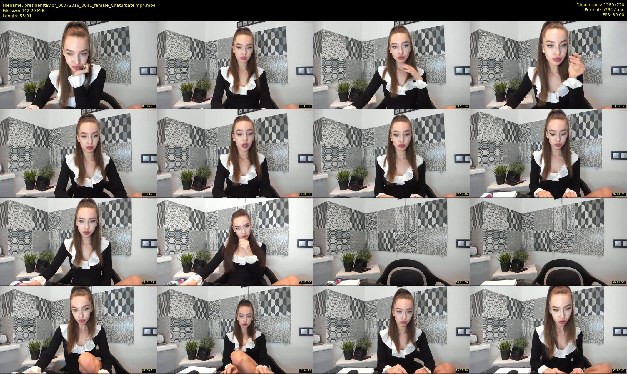 presidenttaylor — 56 minute Chaturbate female cam show recording, 720p, Jul 6, 2019