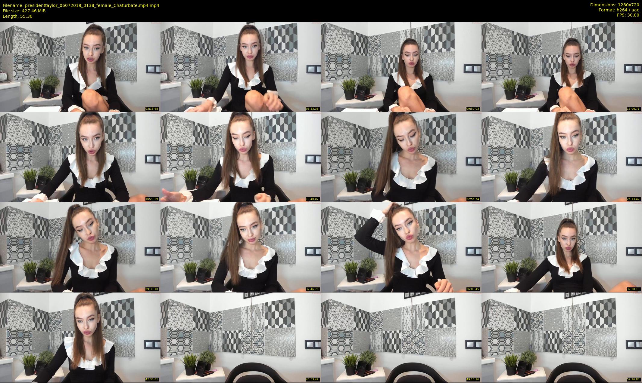 presidenttaylor — 56 minute Chaturbate female cam show recording, 720p, Jul 6, 2019