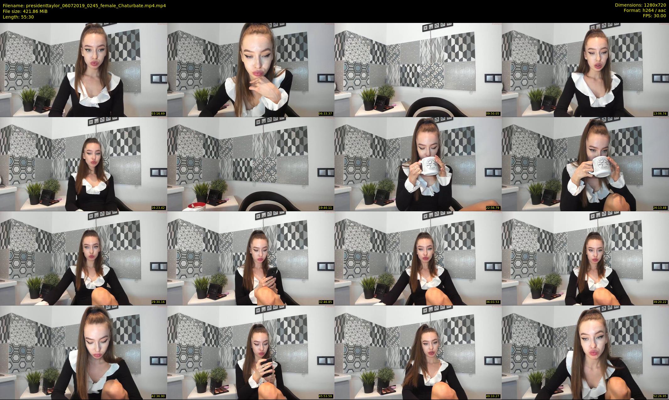 presidenttaylor — 56 minute Chaturbate female cam show recording, 720p, Jul 6, 2019