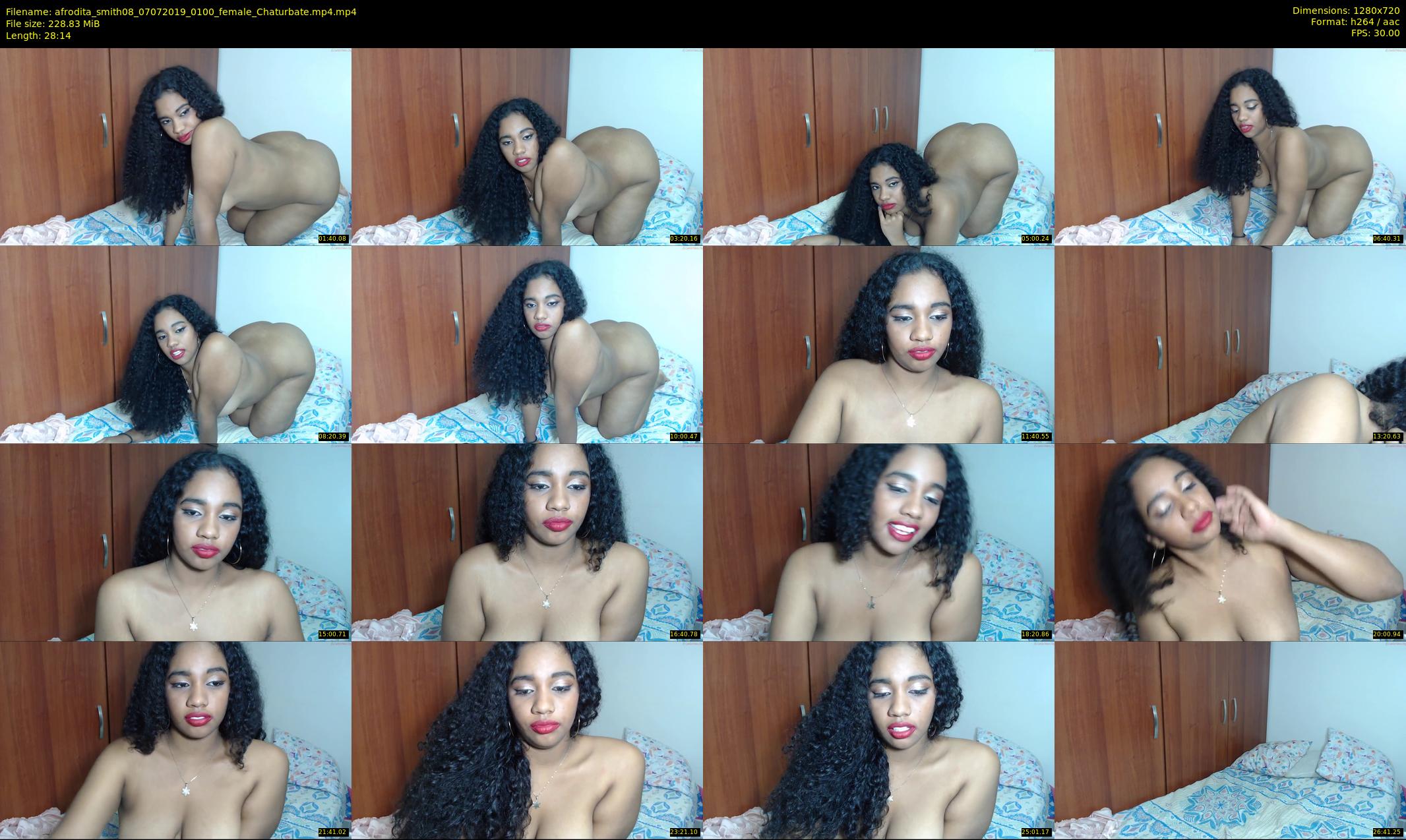 afrodita_smith08 — 29 minute Chaturbate female cam show recording, 720p, Jul 7, 2019