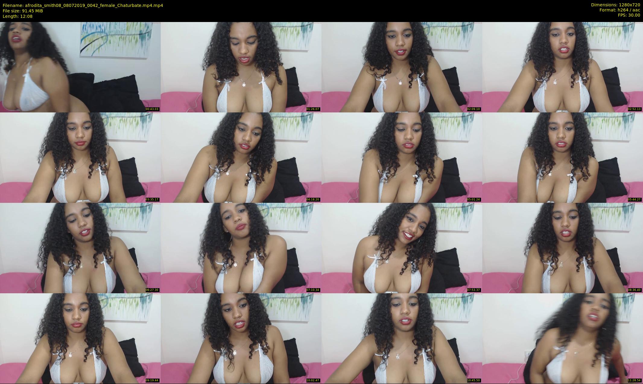 afrodita_smith08 — 13 minute Chaturbate female cam show recording, 720p, Jul 8, 2019