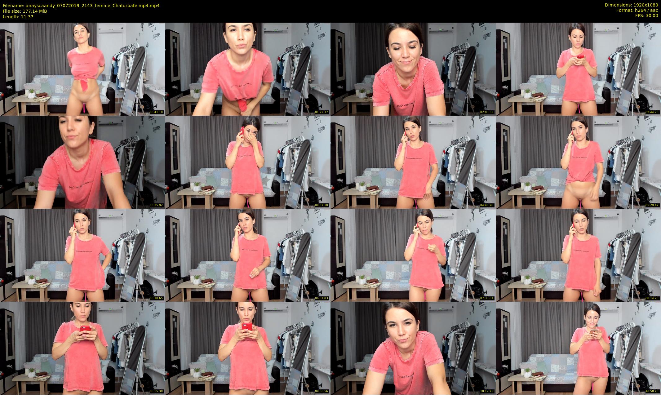 anayscaandy — 12 minute Chaturbate female cam show recording, 1080p, Jul 7, 2019