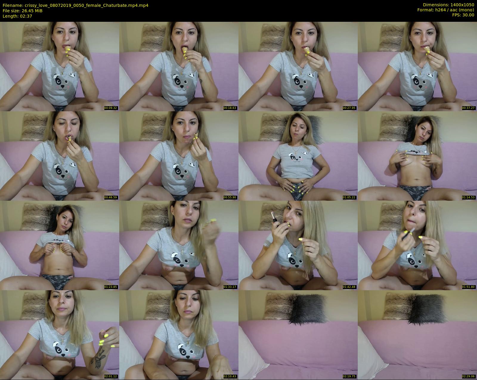 crissy_love — 3 minute Chaturbate female cam show recording, 720p, Jul 8, 2019
