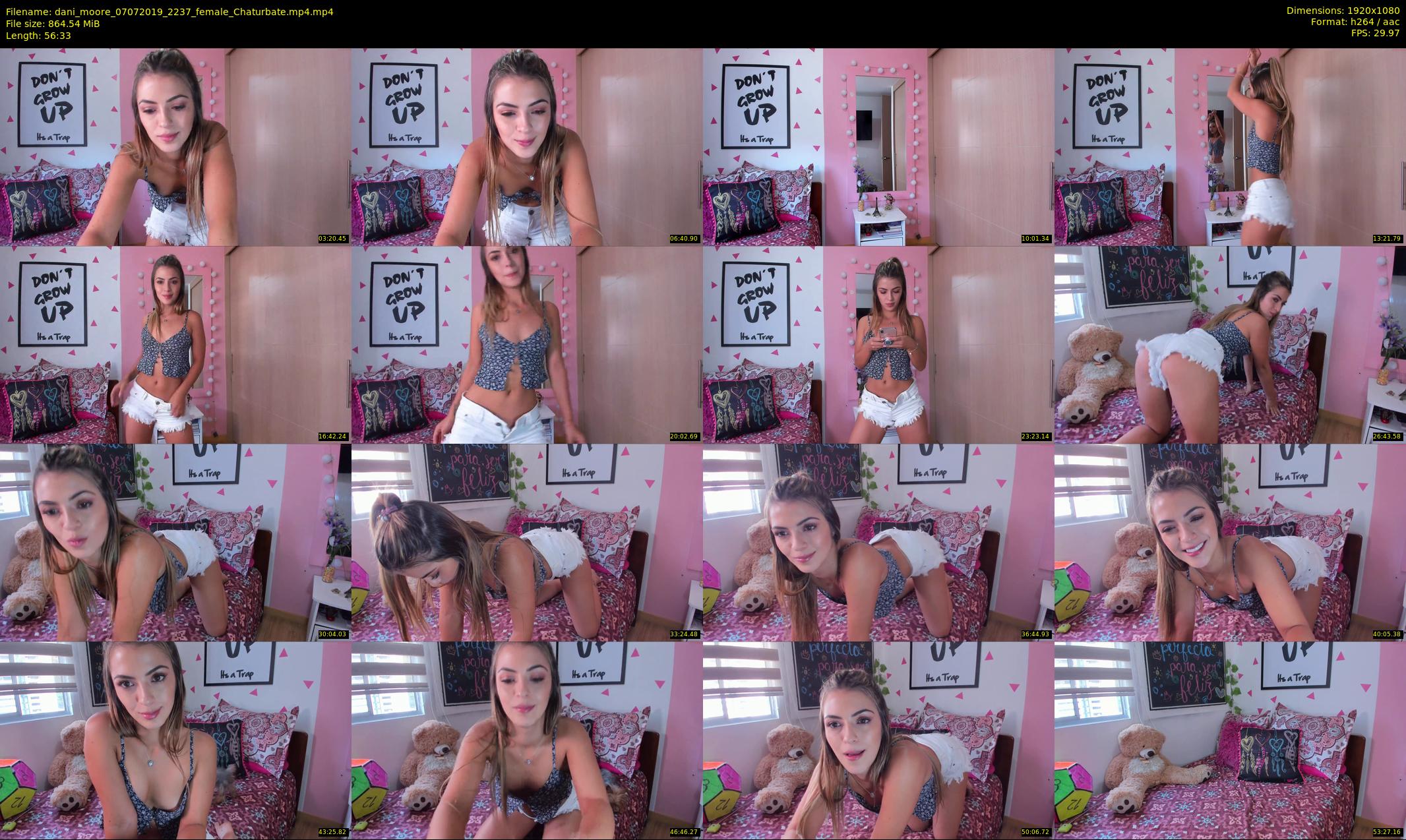 dani_moore — 57 minute Chaturbate female cam show recording, 1080p, Jul 7, 2019