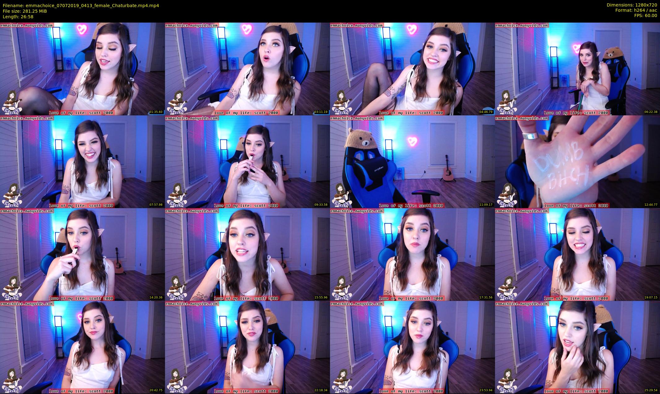 emmachoice — 27 minute Chaturbate female cam show recording, 720p, Jul 7, 2019