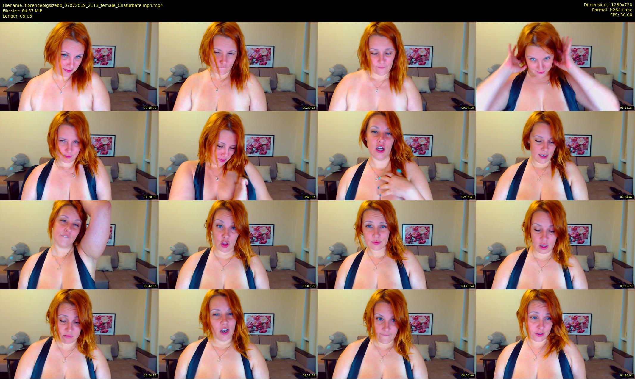 florencebigsizebb — 6 minute Chaturbate female cam show recording, 720p, Jul 7, 2019