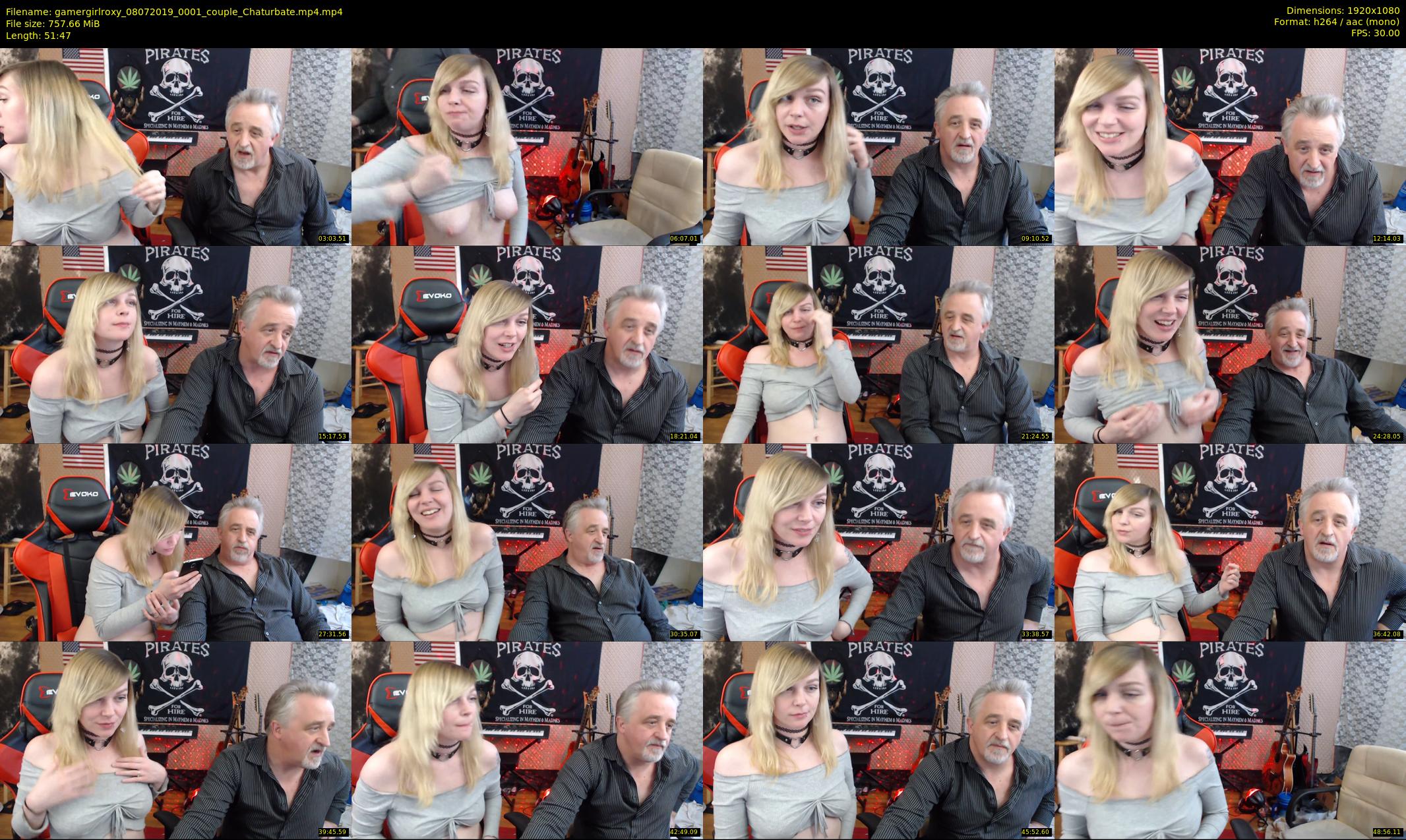 gamergirlroxy — 52 minute Chaturbate couple cam show recording, 1080p, Jul 8, 2019