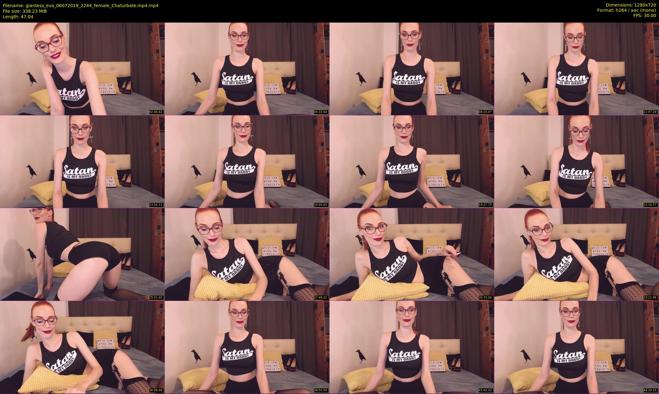 giantess_eva — 48 minute Chaturbate female cam show recording, 720p, Jul 6, 2019