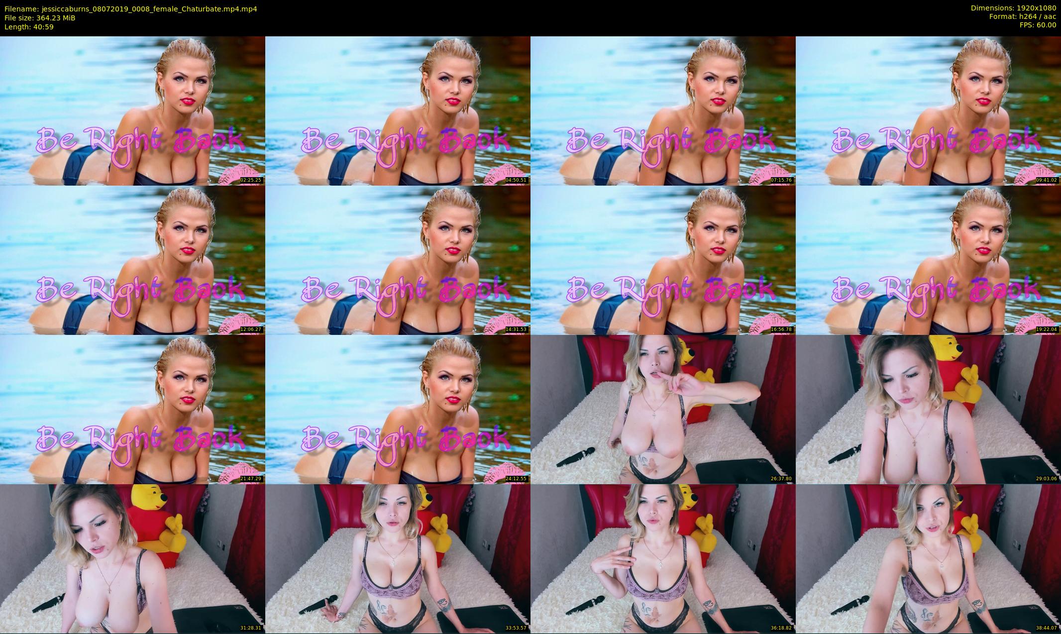jessiccaburns — 41 minute Chaturbate female cam show recording, 1080p, Jul 8, 2019