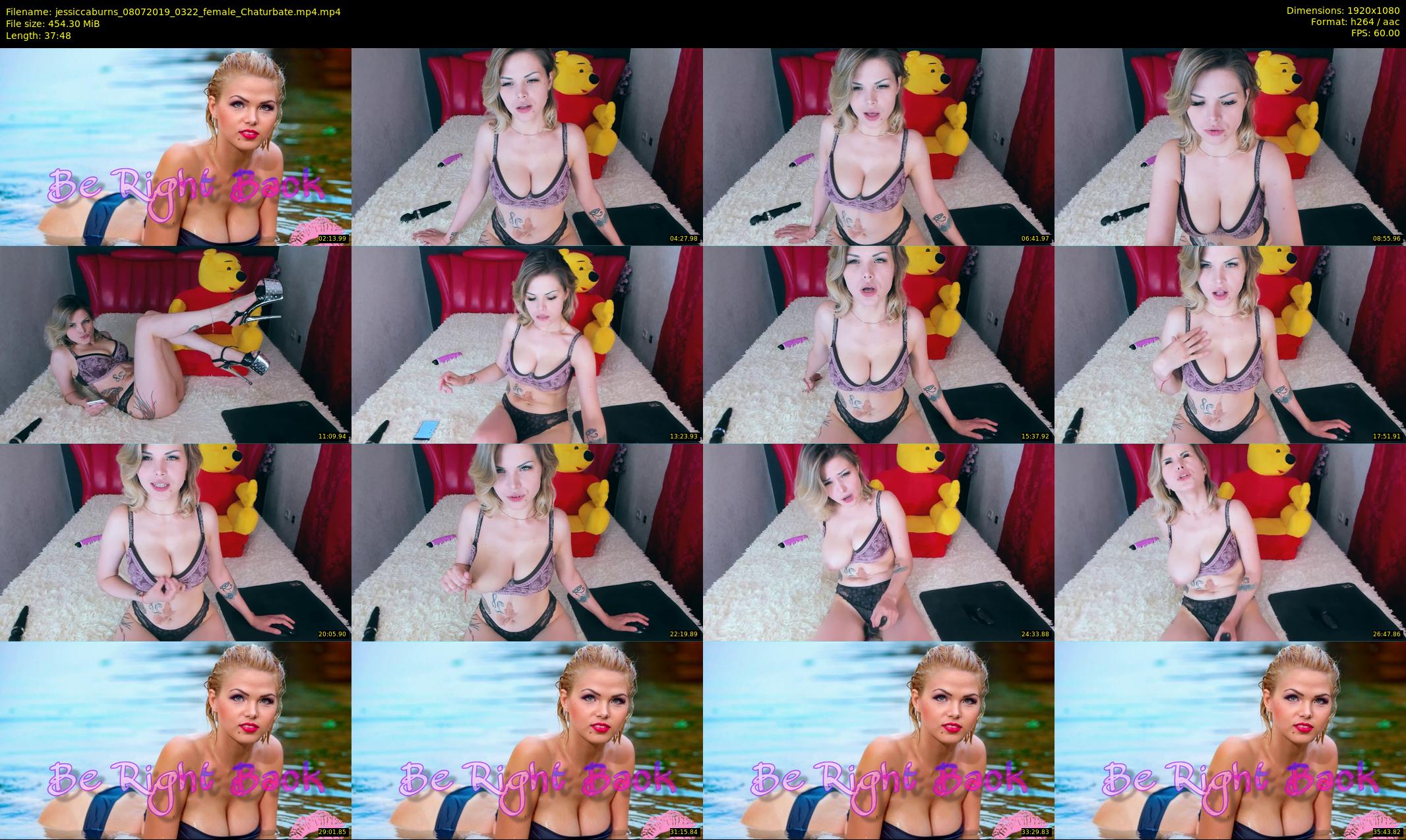 jessiccaburns — 38 minute Chaturbate female cam show recording, 1080p, Jul 8, 2019