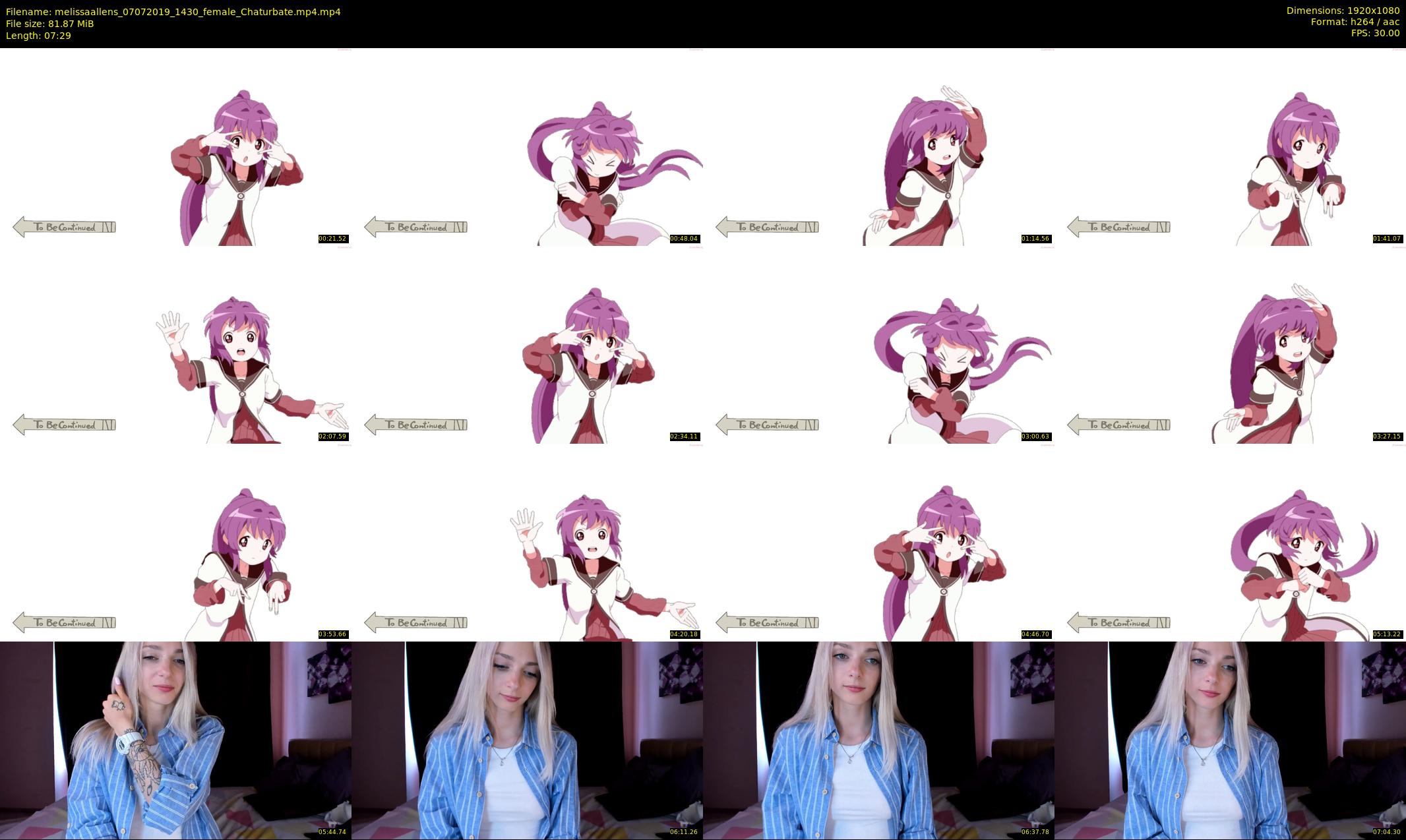 melissaallens — 8 minute Chaturbate female cam show recording, 1080p, Jul 7, 2019