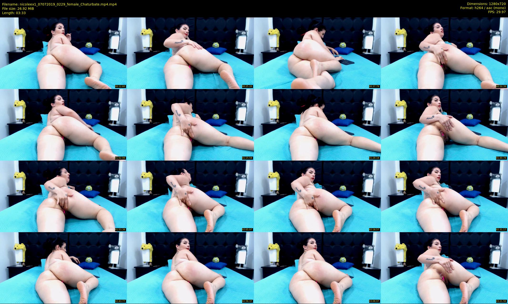 nicoleex1 — 4 minute Chaturbate female cam show recording, 720p, Jul 7, 2019