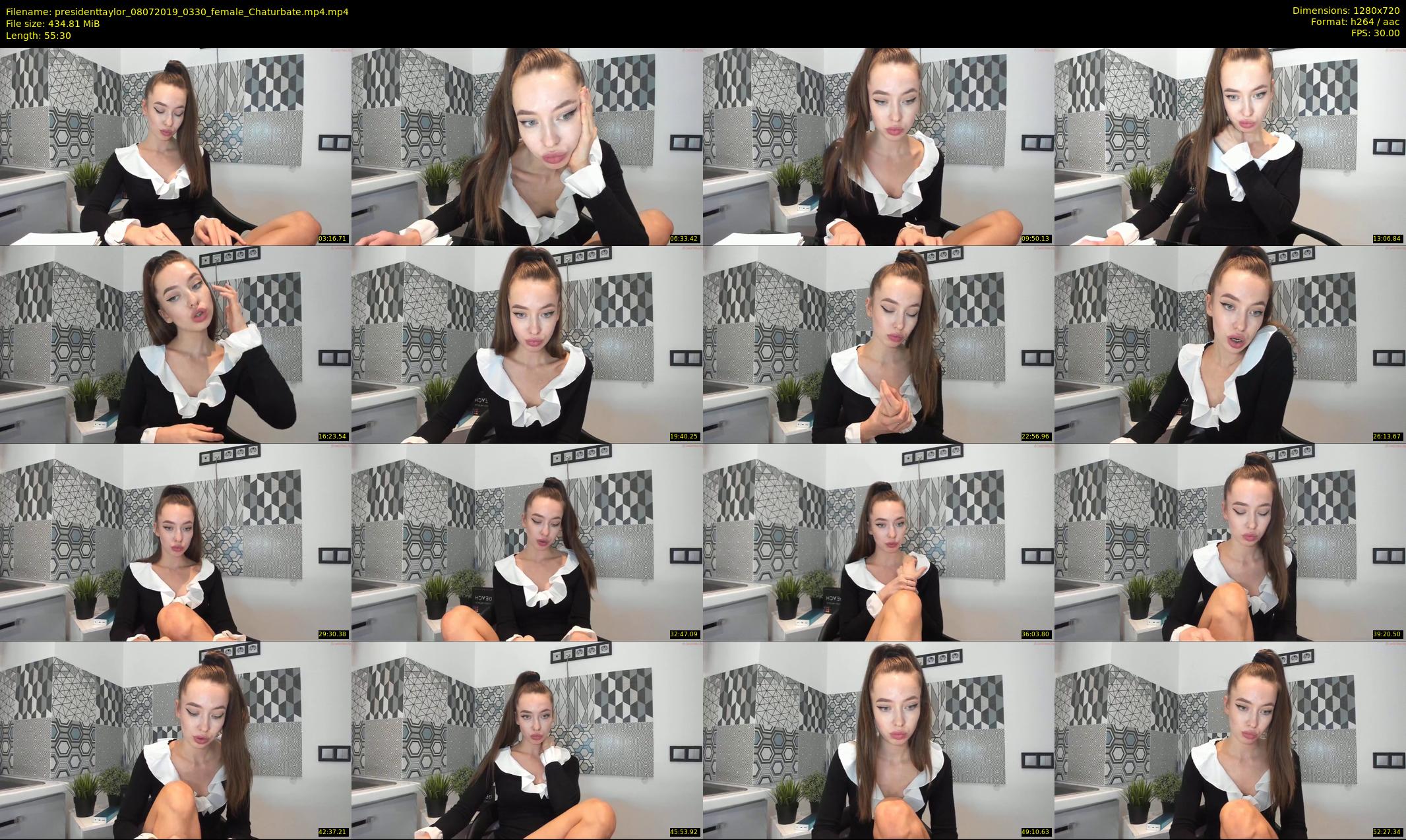 presidenttaylor — 56 minute Chaturbate female cam show recording, 720p, Jul 8, 2019