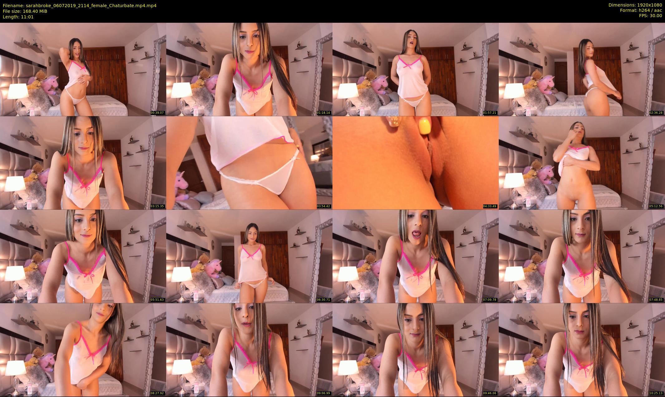 sarahbroke — 12 minute Chaturbate female cam show recording, 1080p, Jul 6, 2019