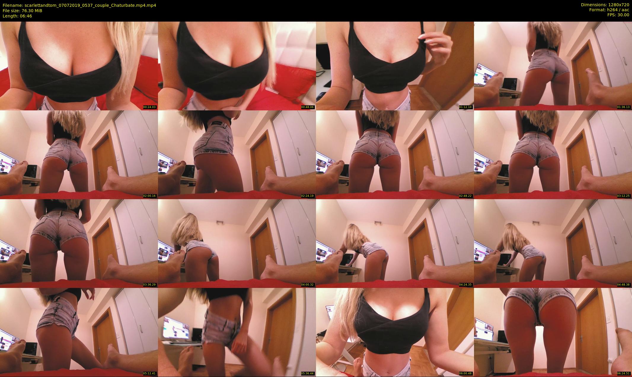 scarlettandtom — 7 minute Chaturbate couple cam show recording, 720p, Jul 7, 2019