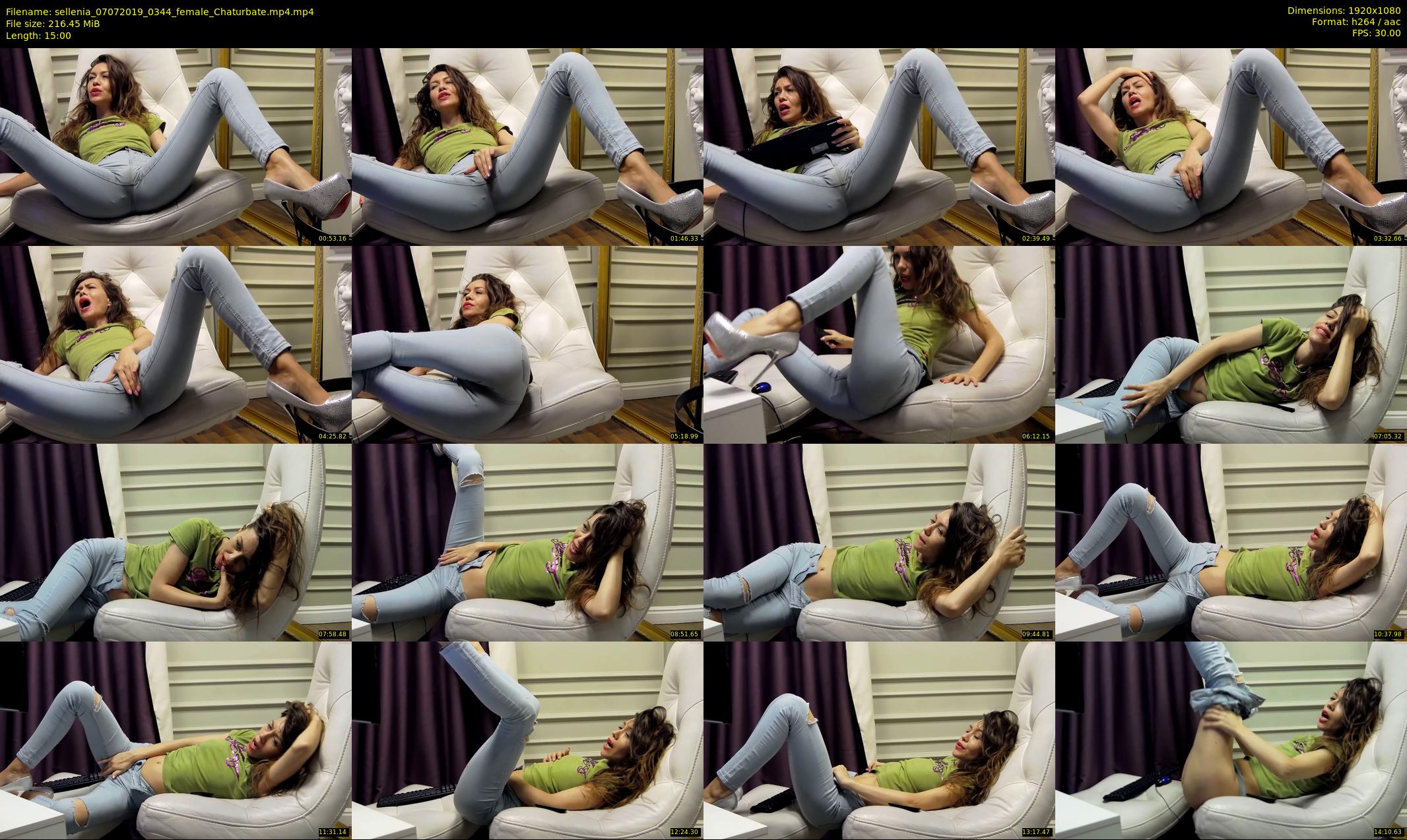 sellenia — 15 minute Chaturbate female cam show recording, 1080p, Jul 7, 2019