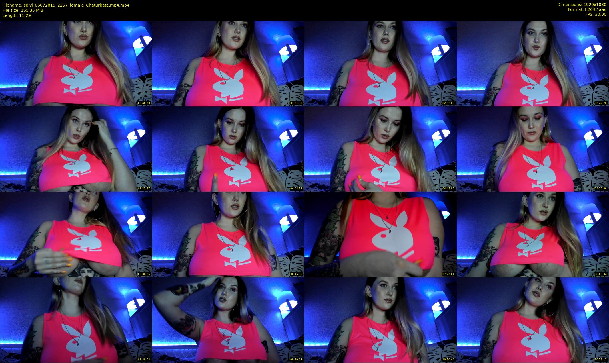 spivi — 12 minute Chaturbate female cam show recording, 1080p, Jul 6, 2019