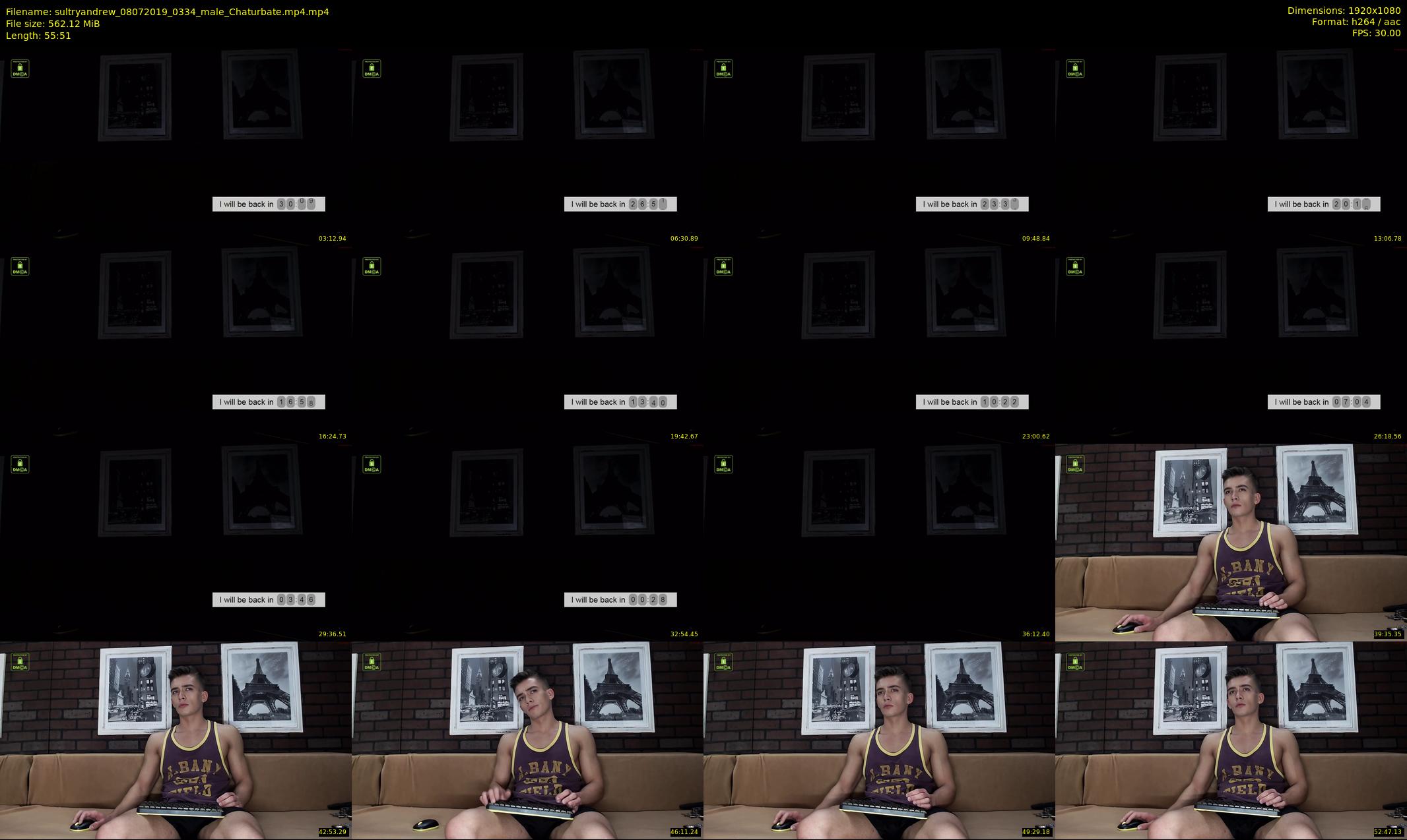 sultryandrew — 56 minute Chaturbate male cam show recording, 1080p, Jul 8, 2019