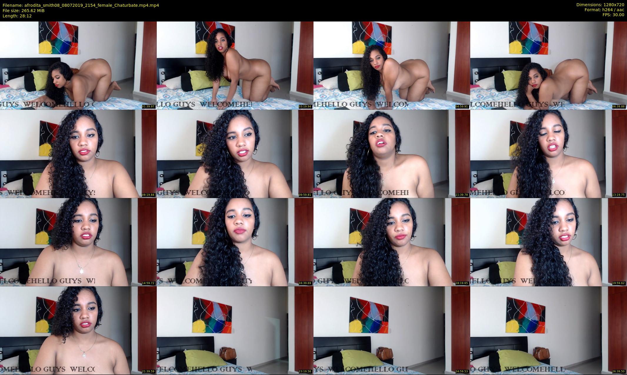 afrodita_smith08 — 29 minute Chaturbate female cam show recording, 720p, Jul 8, 2019