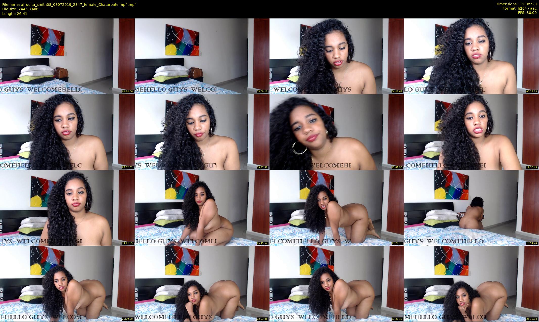 afrodita_smith08 — 27 minute Chaturbate female cam show recording, 720p, Jul 8, 2019