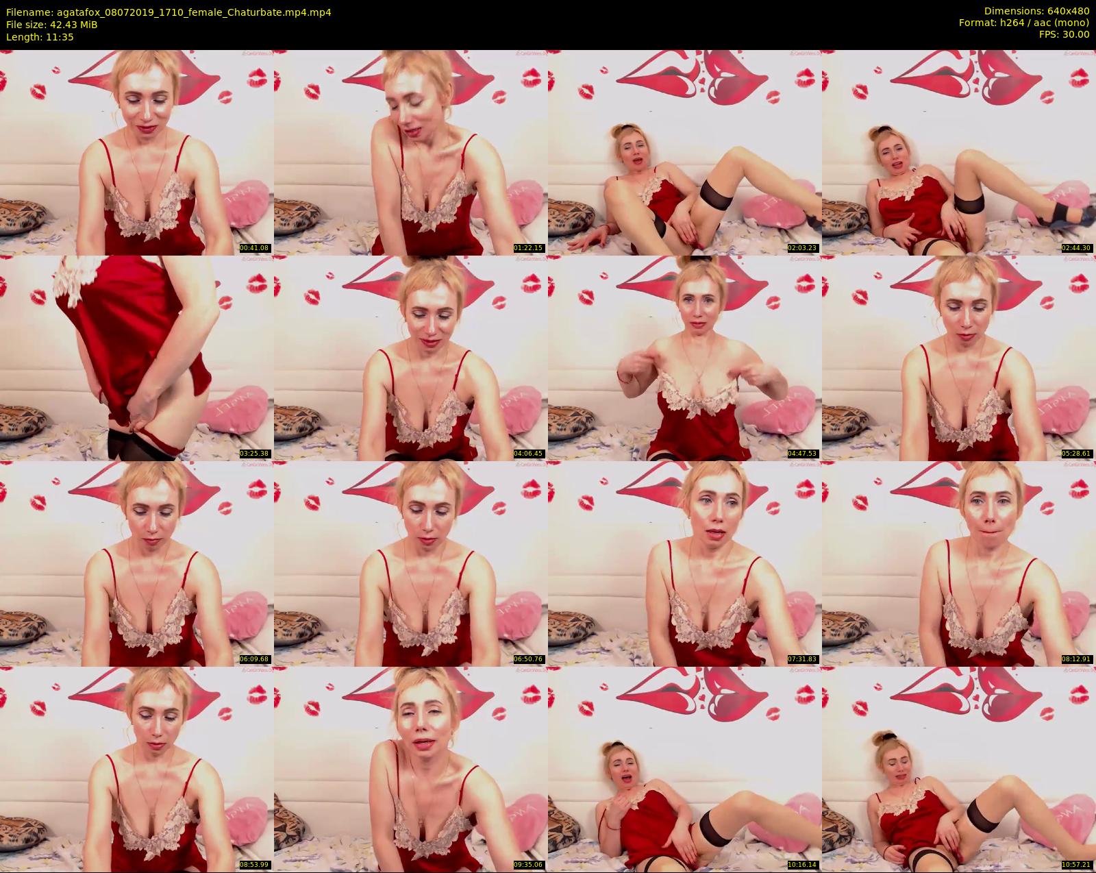 agatafox — 12 minute Chaturbate female cam show recording, 480p, Jul 8, 2019