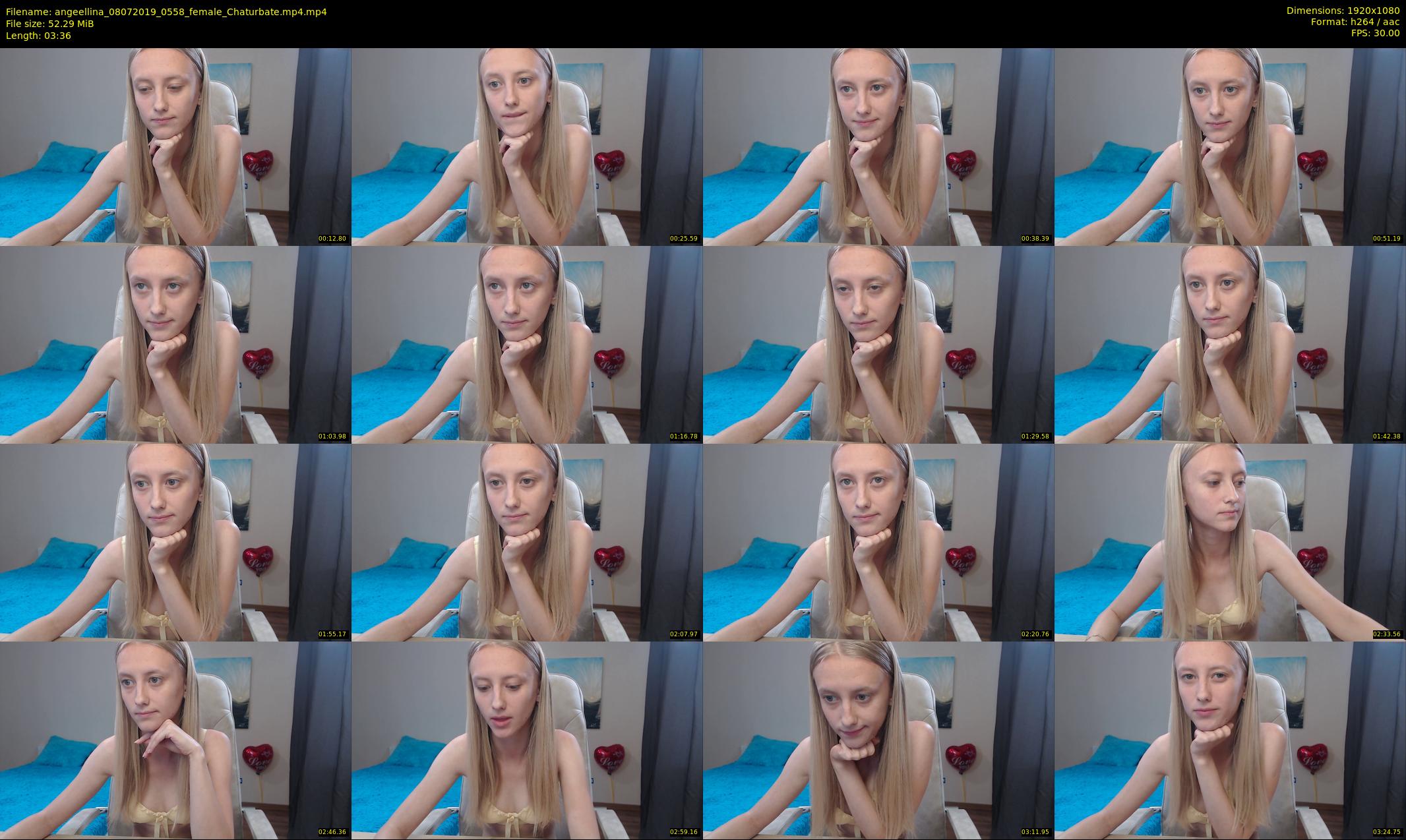 angeellina — 4 minute Chaturbate female cam show recording, 1080p, Jul 8, 2019