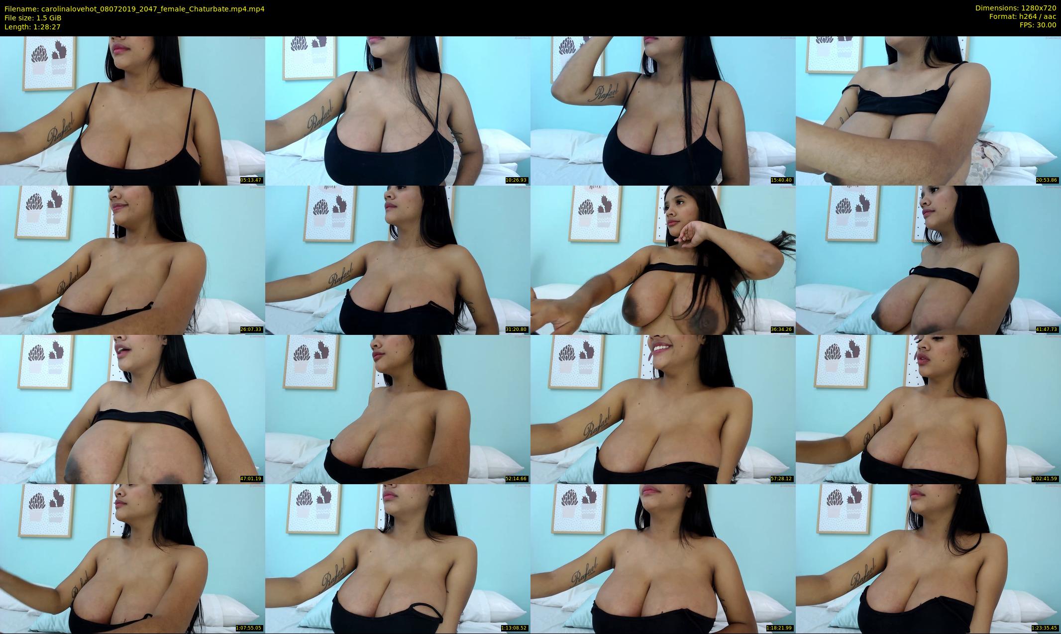 carolinalovehot — 89 minute Chaturbate female cam show recording, 720p, Jul 8, 2019