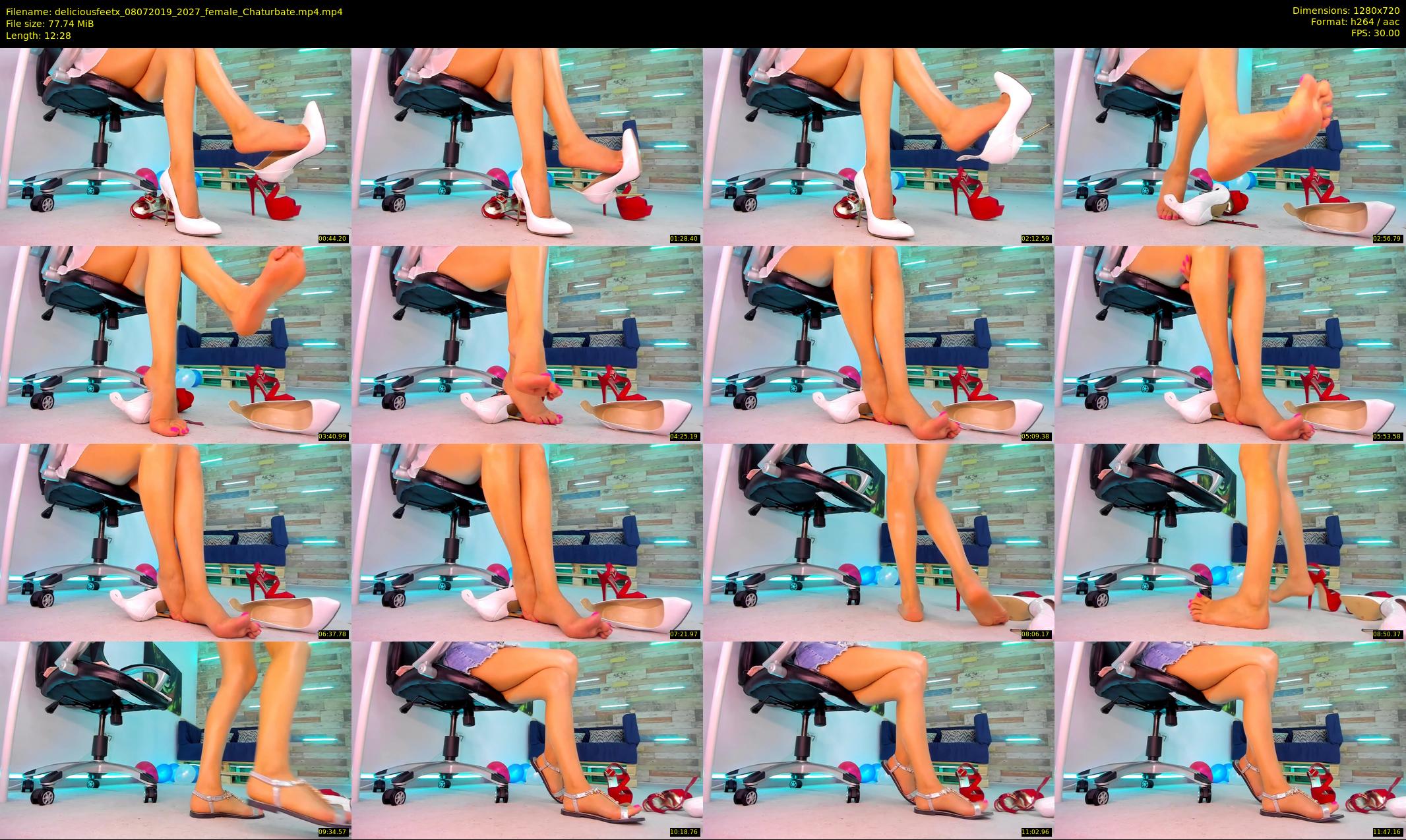 deliciousfeetx — 13 minute Chaturbate female cam show recording, 720p, Jul 8, 2019