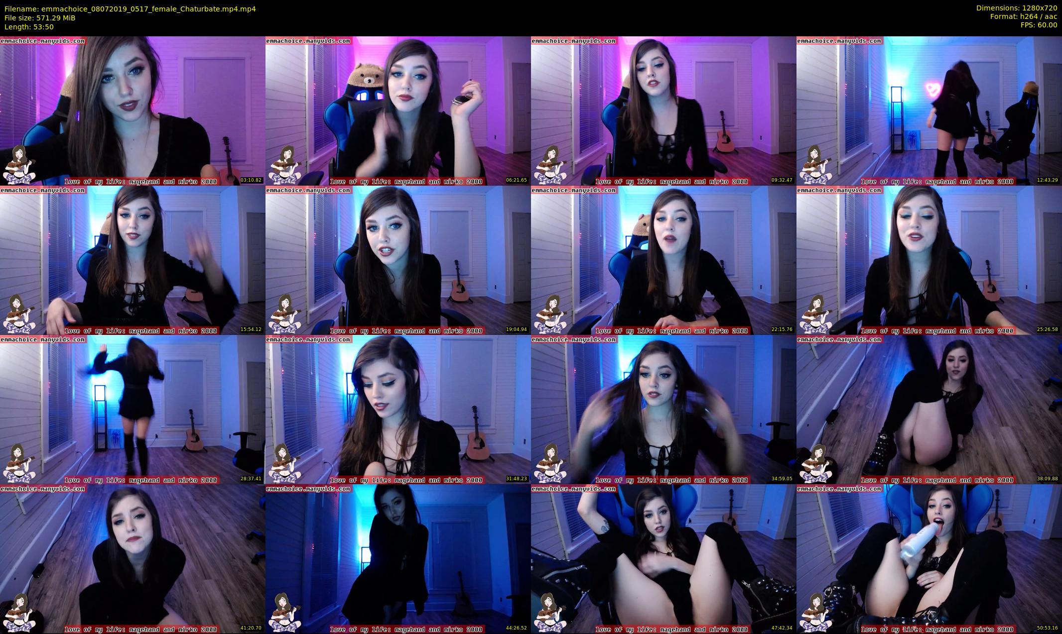 emmachoice — 54 minute Chaturbate female cam show recording, 720p, Jul 8, 2019